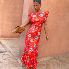 Tomato Tapestry Frida Dress