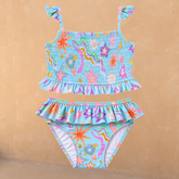 Girl's Starburst Crop Bikini Set