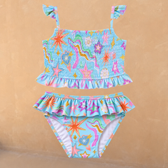 Girl's Starburst Crop Bikini Set