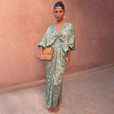 Green Diamond Print Toria Dress