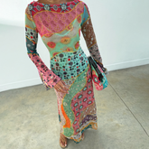 Pastel Morocco Mesh Aria Dress