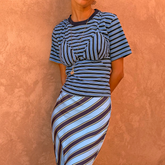 Stripe Baby T-Shirt With Bra Detail