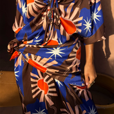 Chocolate and Blue Sun Bandana