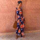 Chocolate and Blue Sun Jaspre Skirt