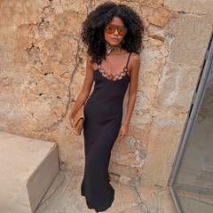 Black Sapna Dress with Ring Detail Petite