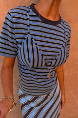 Stripe Baby T-Shirt With Bra Detail