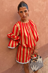 Tomato Stripe Blouse