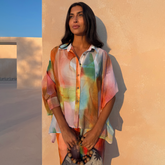 Abstract Cape Shirt