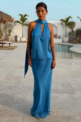 Cobalt Lily Top