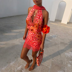 Coral Deer Poppy Mini Maeva Skirt