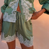 Green Lace Maeva Shorts