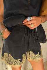 Grey Lace Ellie Shorts