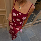 Burgundy Hearts Cami