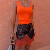 Tan Jaden Floral Mini Maeva Skirt