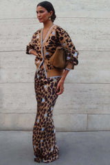Heart Leopard Dorris Skirt Petite