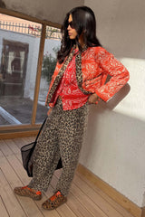 Leopard Barrel Jeans