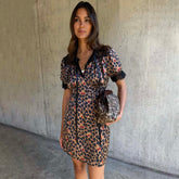 Cherry Leopard Mini Lyla Dress
