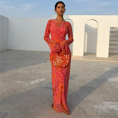 Coral Deer Poppy Aria Dress