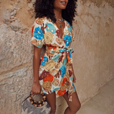 Shell Mini Wrap Dress Petite