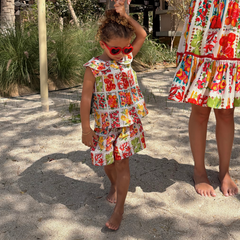 Girls Fruit Stamps Shorts Set