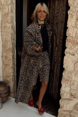 Lucia Leopard Denim 55 Coat Petite