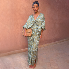 Green Diamond Print Toria Dress