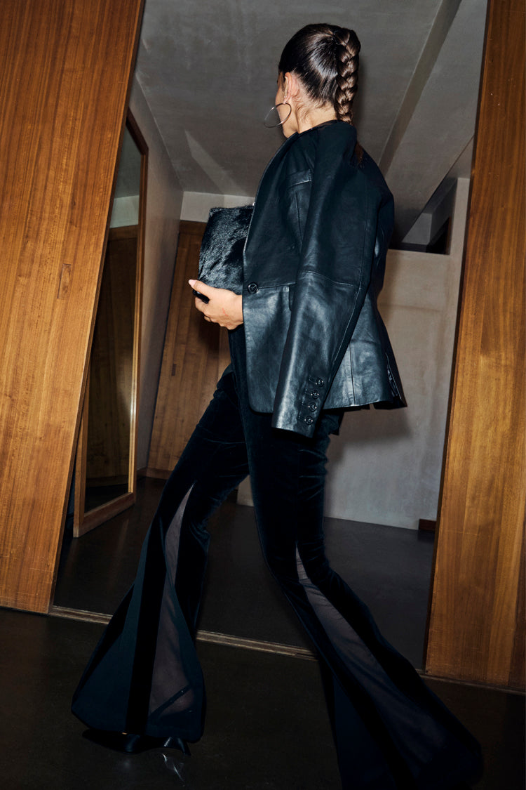 Black Leather Blazer