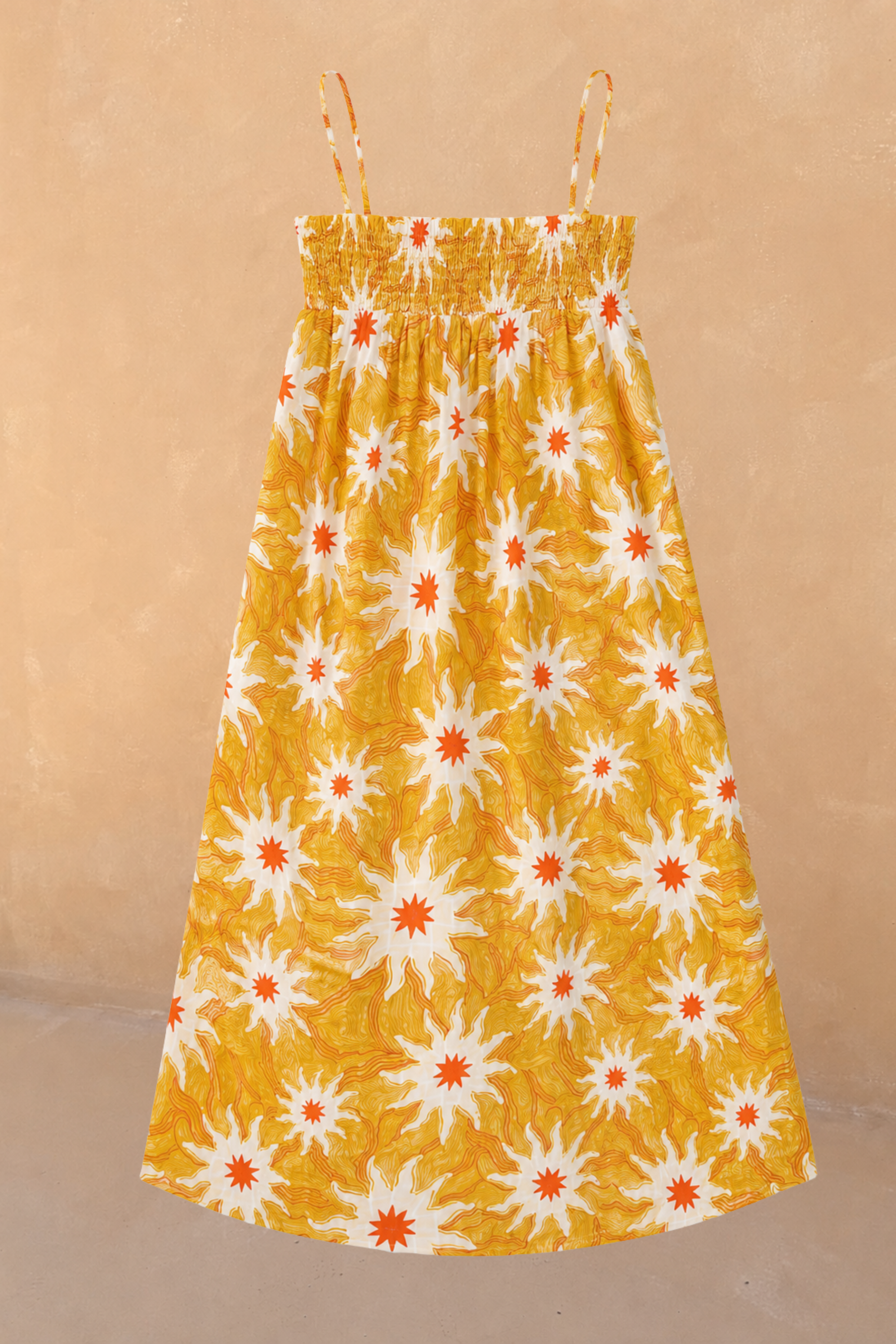 Girl's Yellow Cotton Sun Dress
