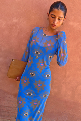 Blue Eye Mesh Dress Petite
