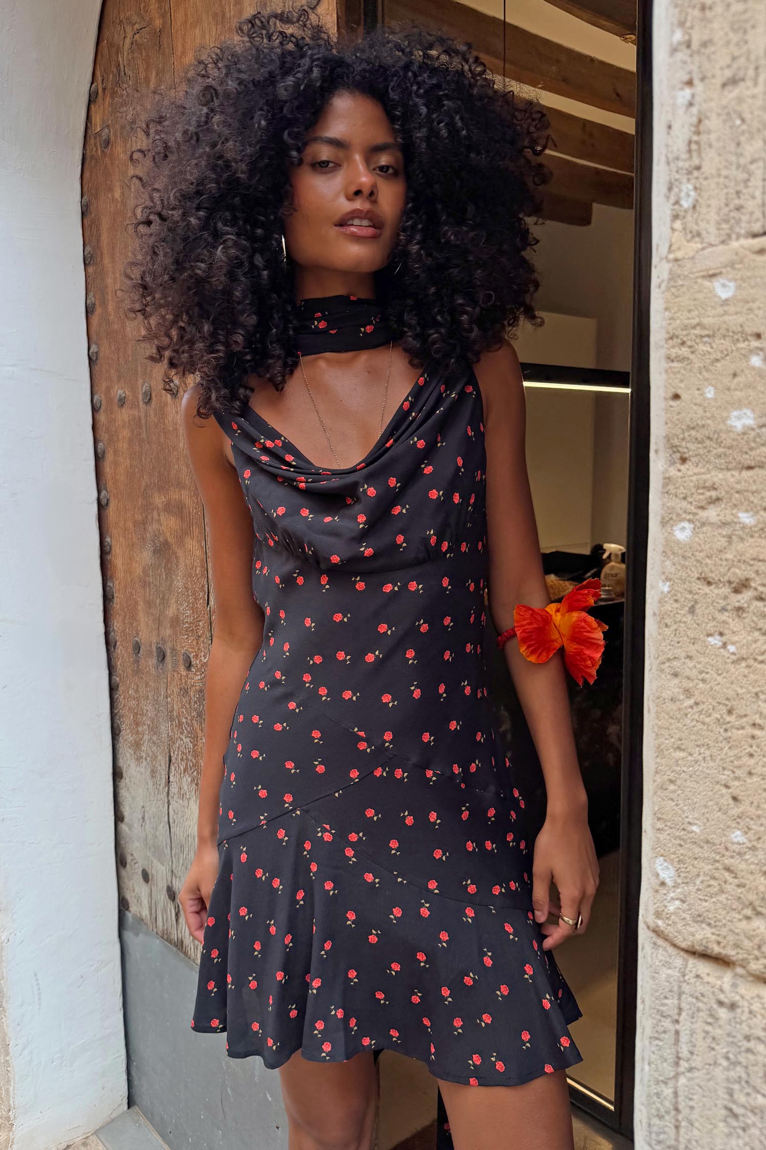 Black Rose Mini Sophie Dress