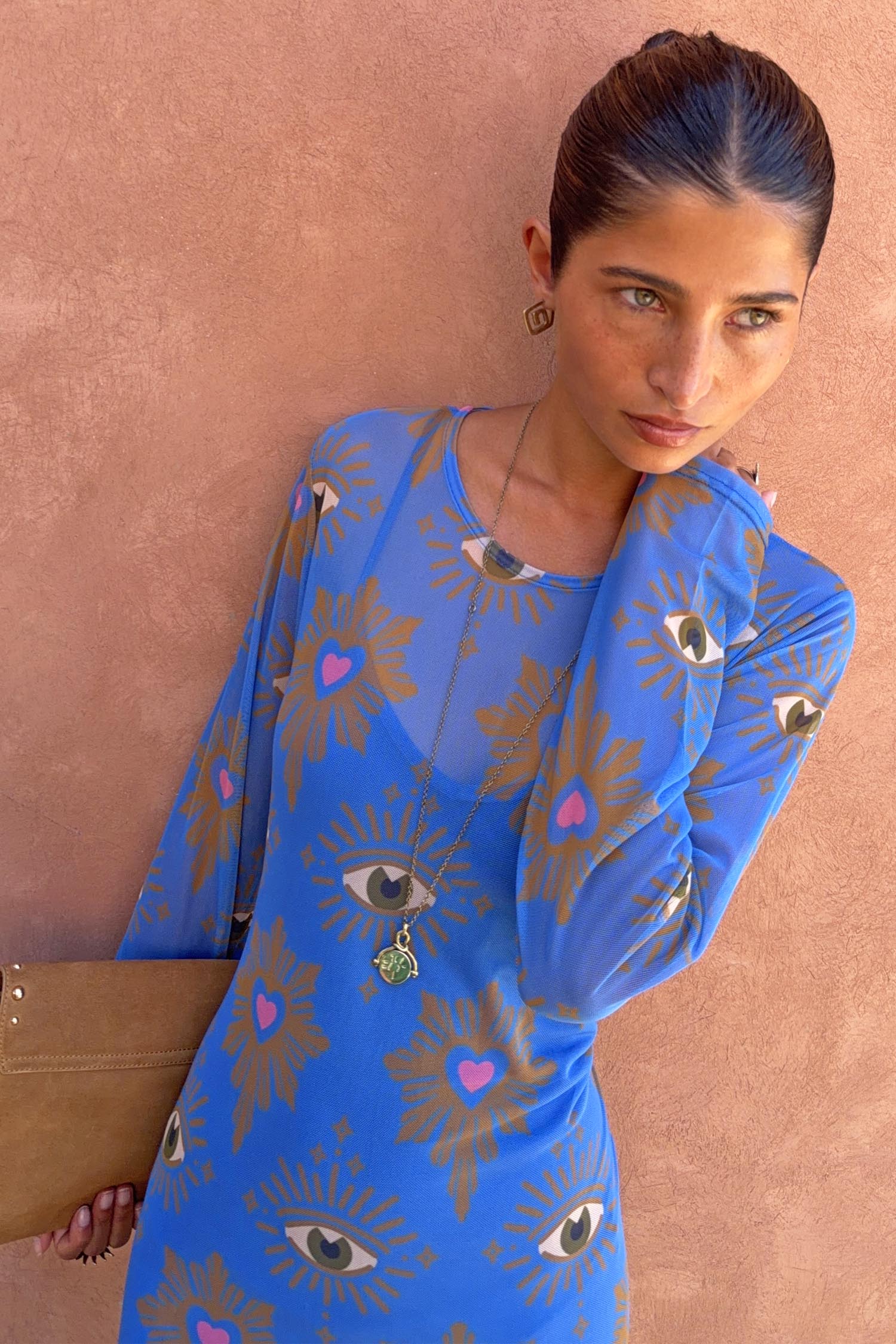 Blue Eye Mesh Dress