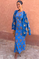 Blue Eye Mesh Dress Petite