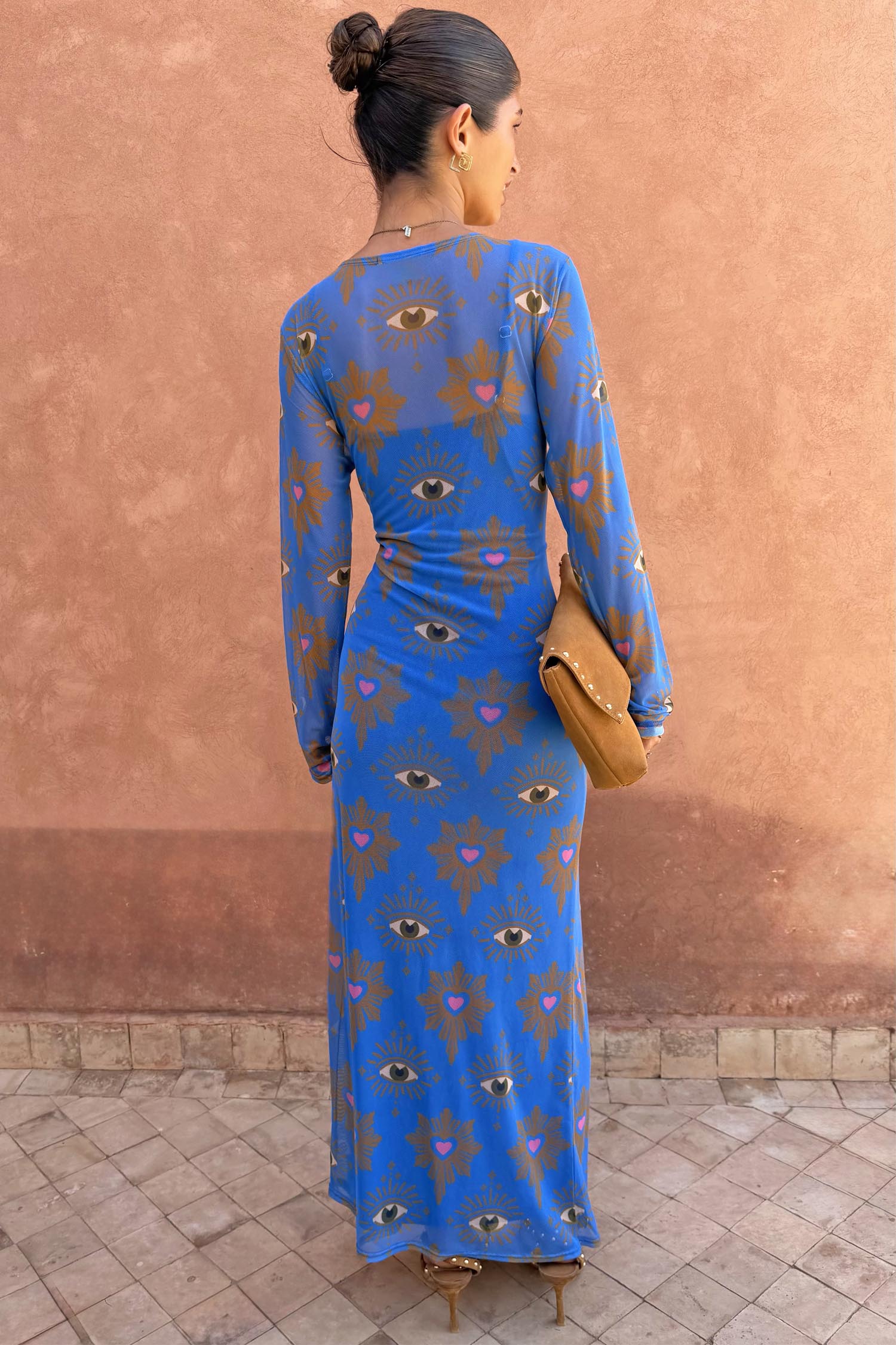 Blue Eye Mesh Dress Petite