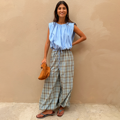 Check Balloon Trousers