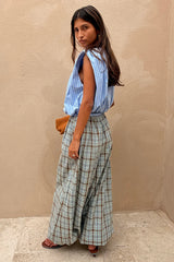 Check Balloon Trousers