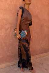 Chocolate and Black Lace Fearne Dress