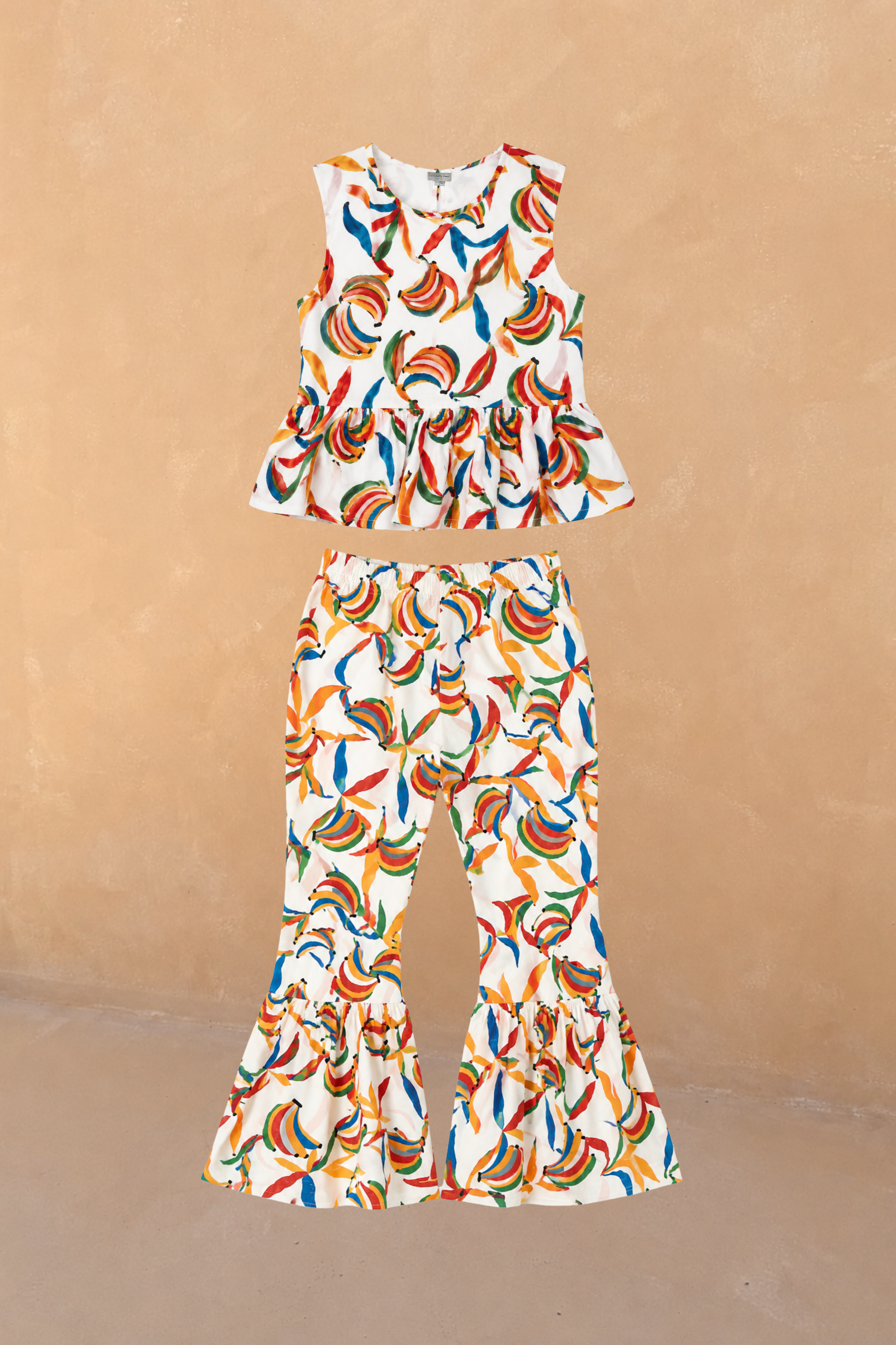 Girl's Banana Cotton Woven Set