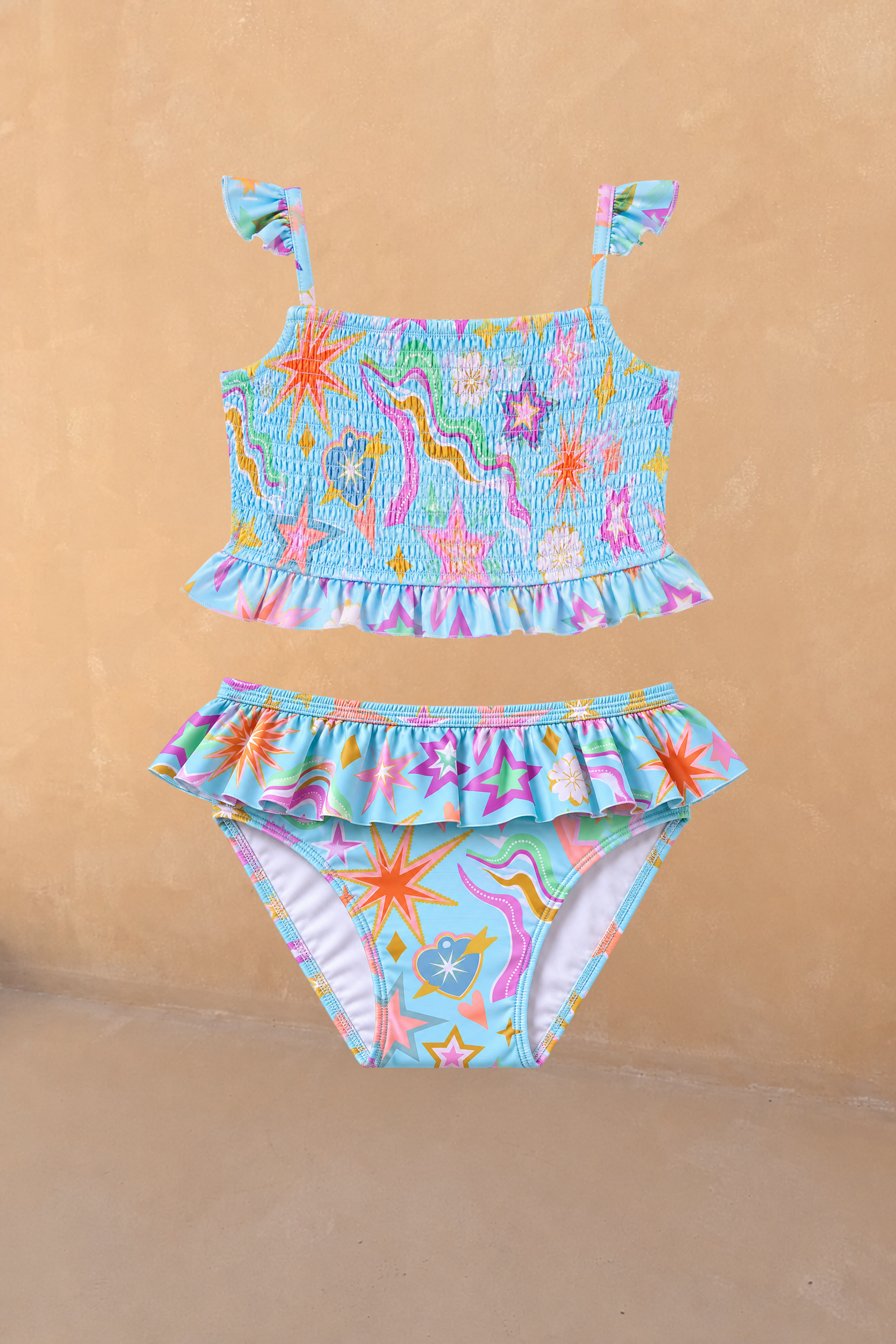 Girl's Starburst Crop Bikini Set