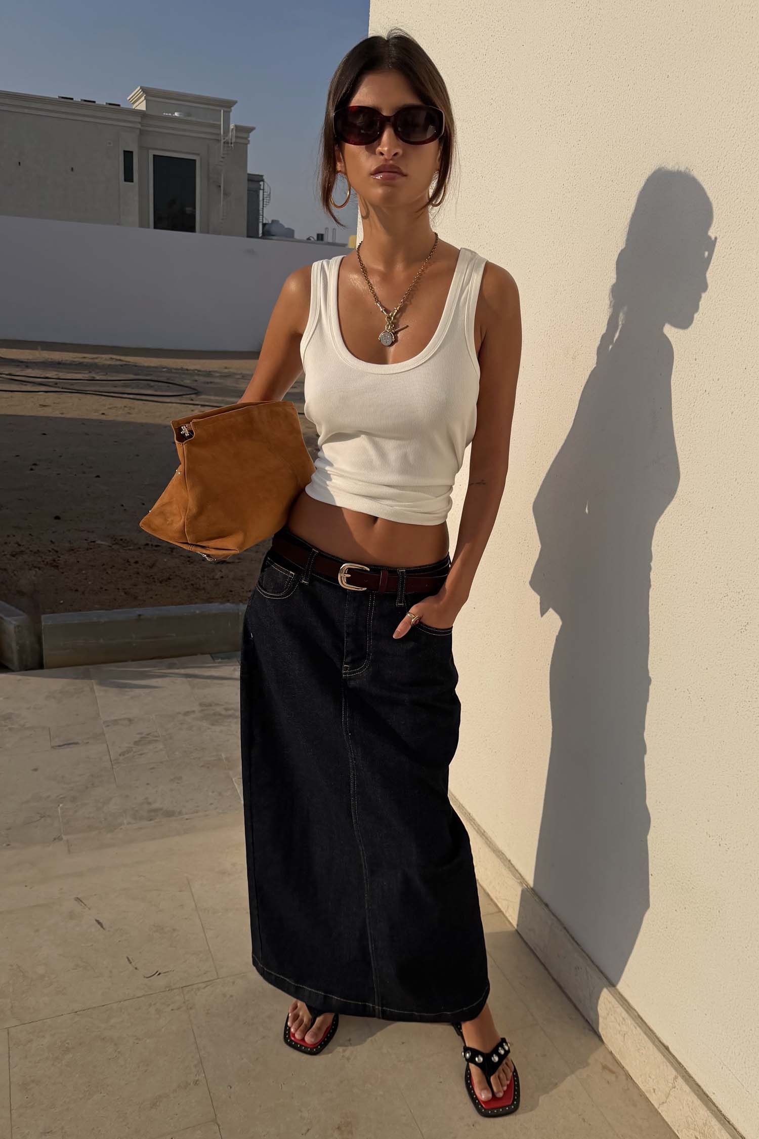 Denim Pencil Skirt