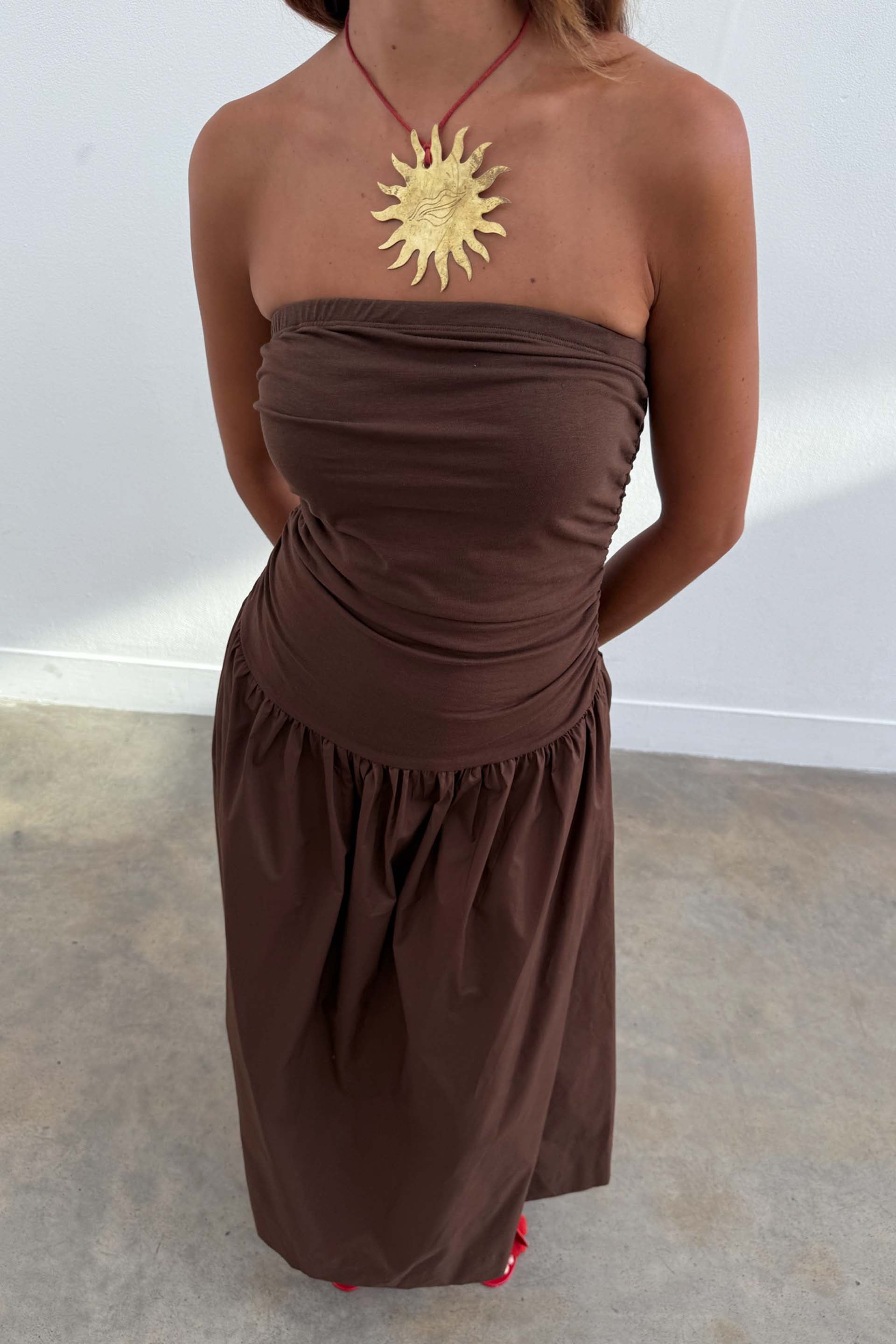 Chocolate Lola Mid-axi Dress
