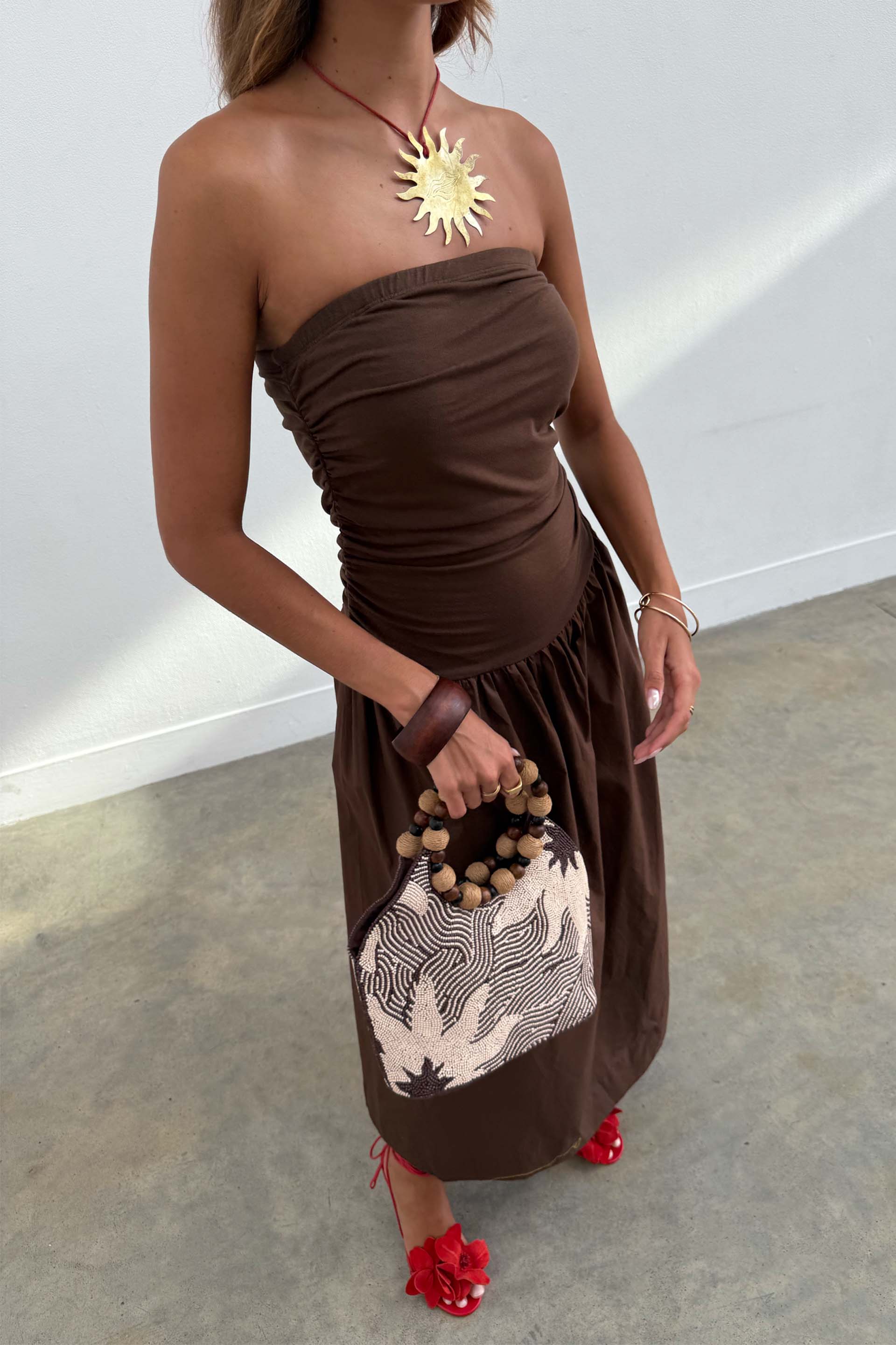 Chocolate Lola Mid-axi Dress