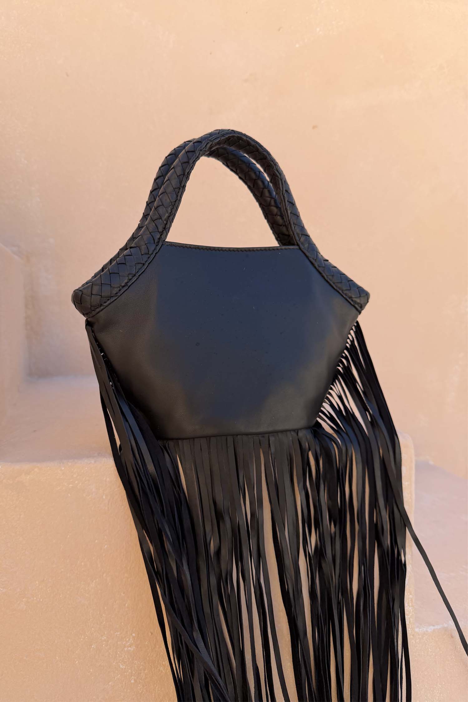 Leather Fringe Bag
