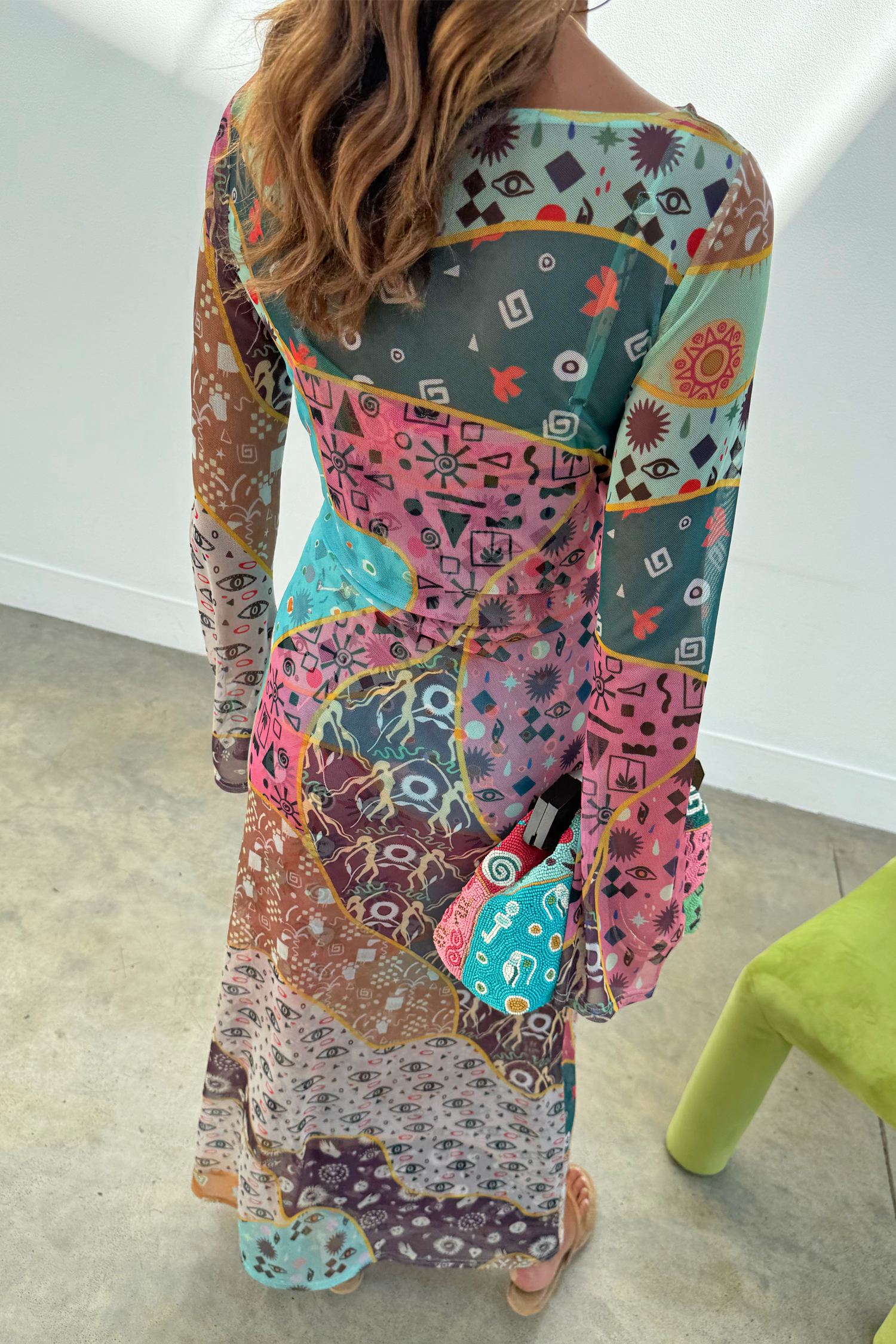 Pastel Morocco Mesh Aria Dress