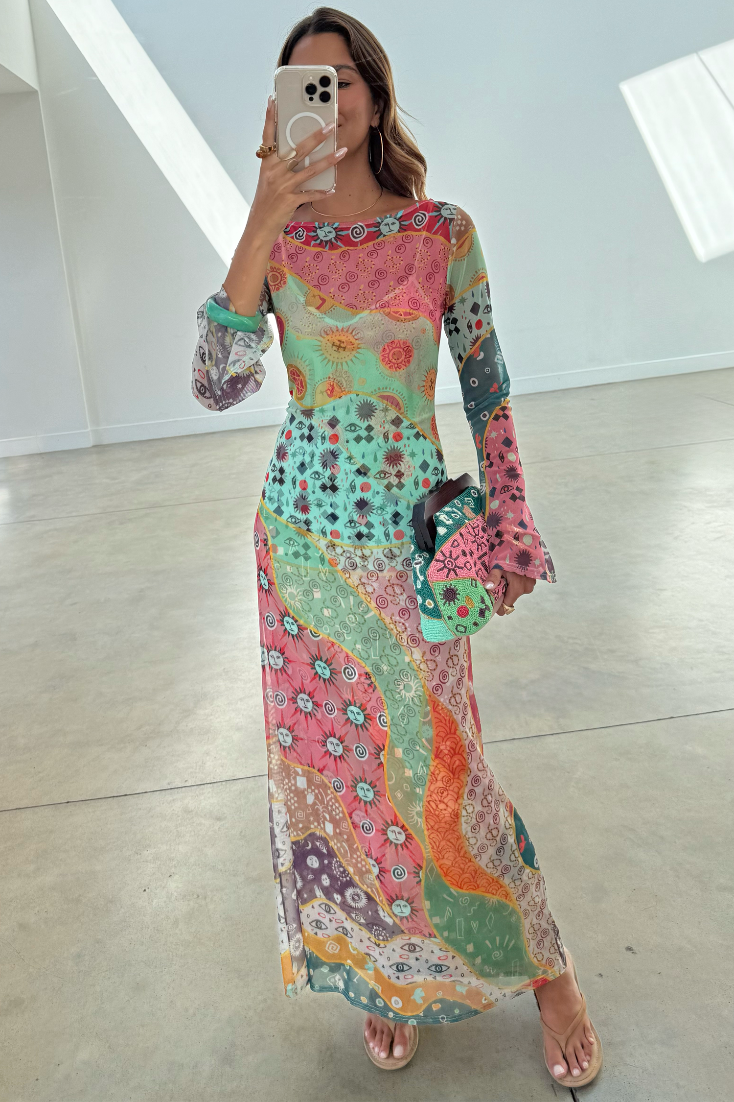 Pastel Morocco Mesh Aria Dress