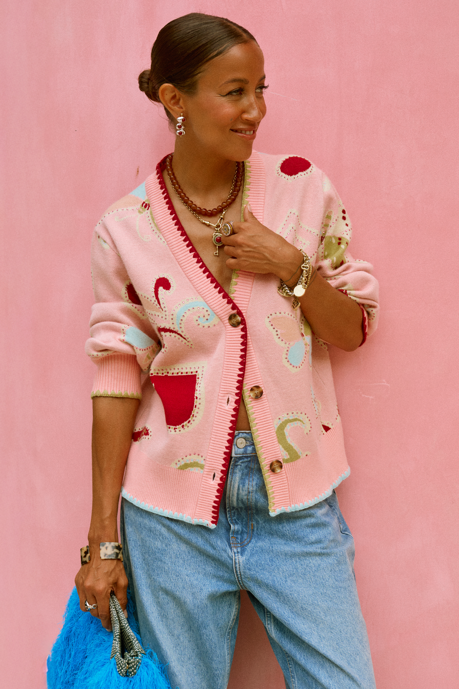 Pink Astra Hannah Cardigan