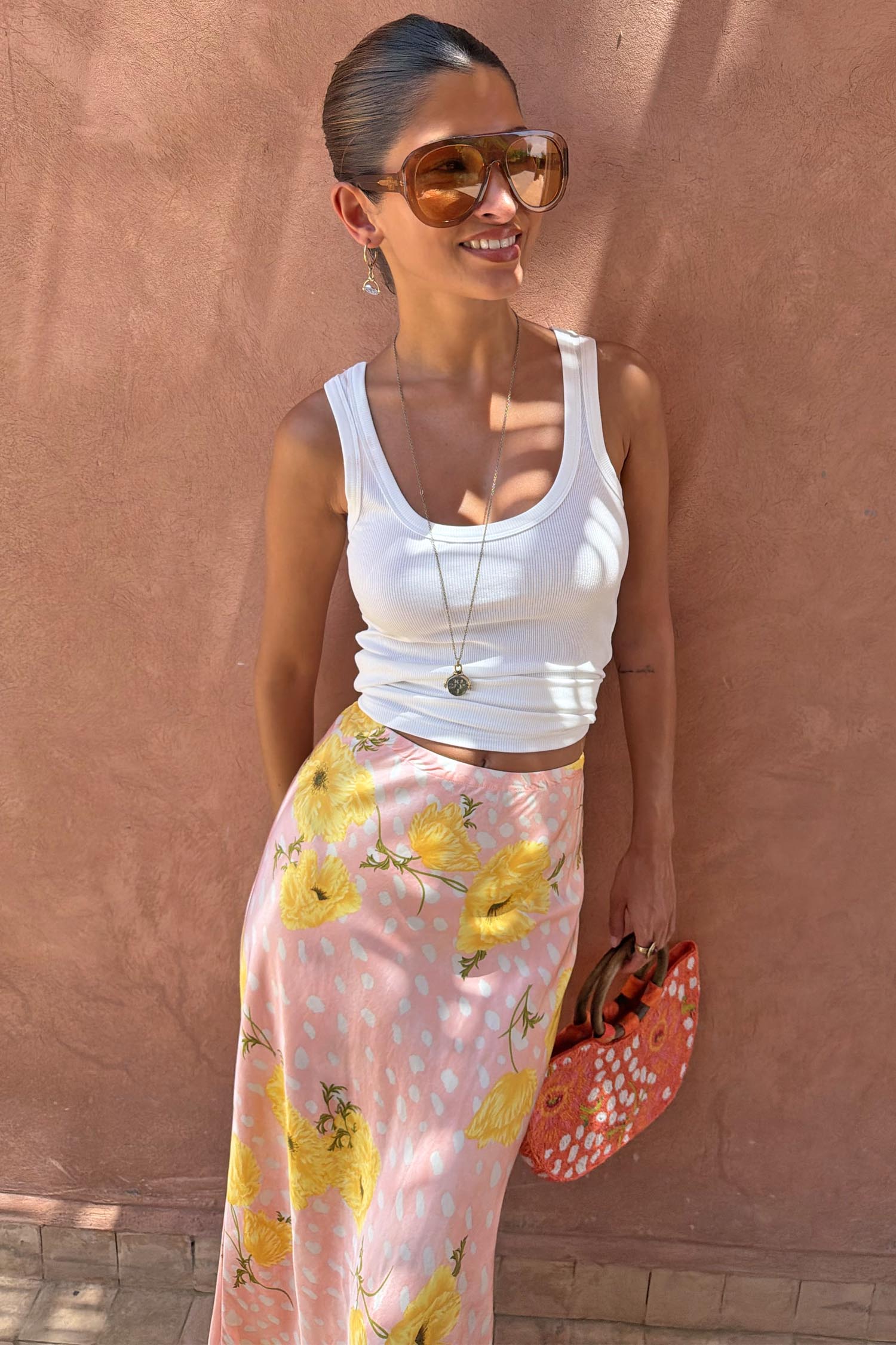 Pink Deer Poppy Midi Maeva Skirt