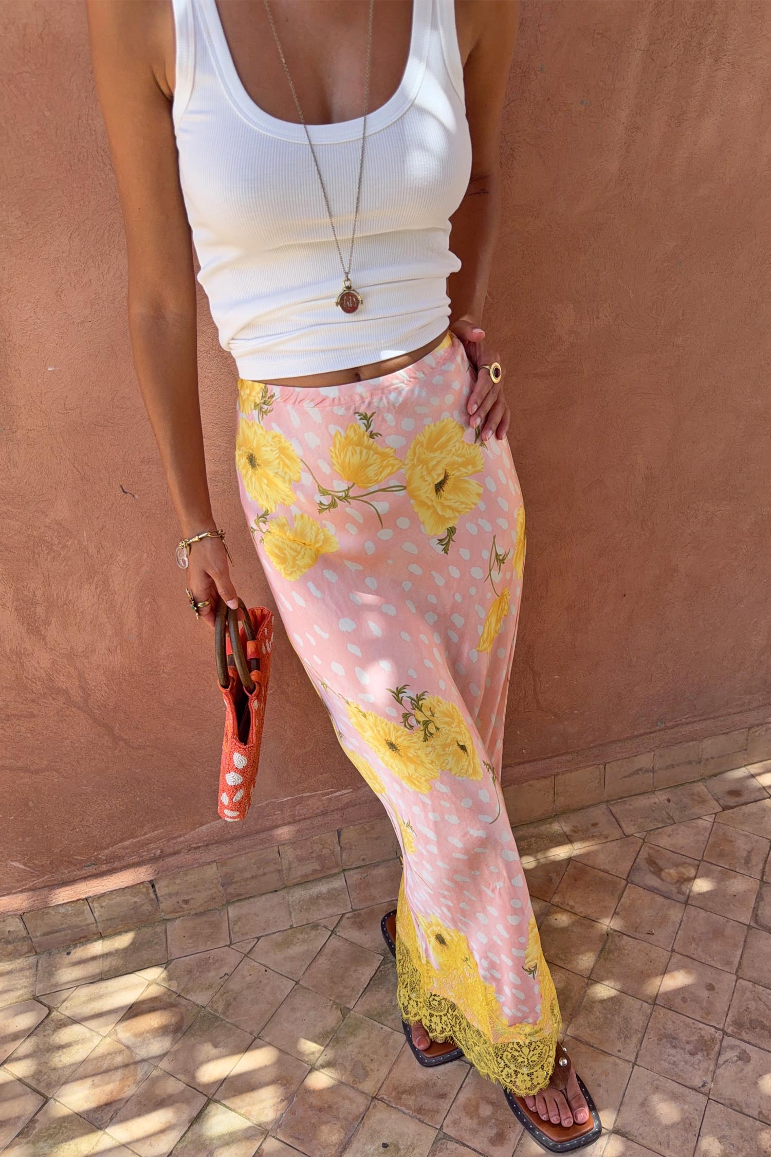 Pink Deer Poppy Midi Maeva Skirt