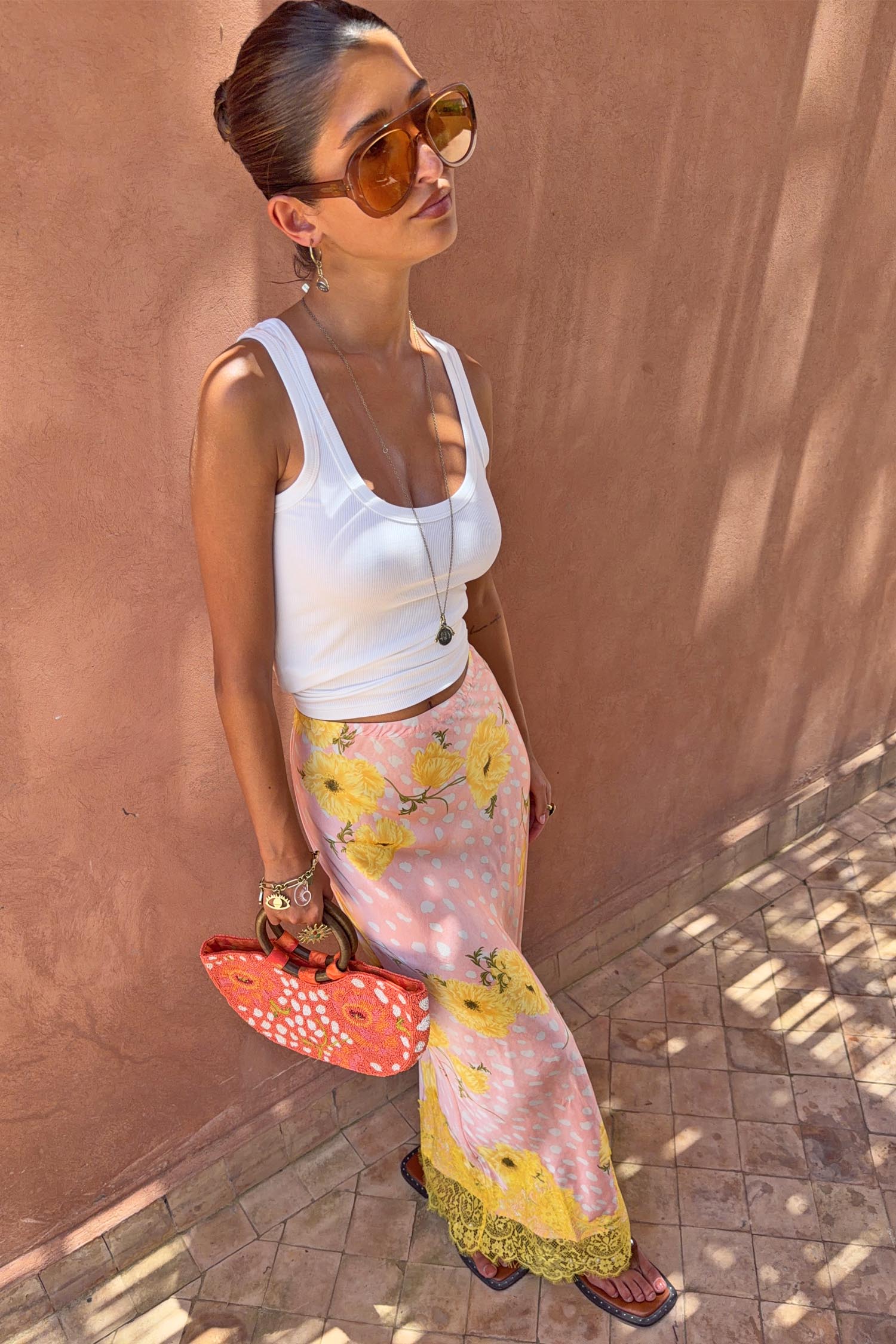 Pink Deer Poppy Midi Maeva Skirt