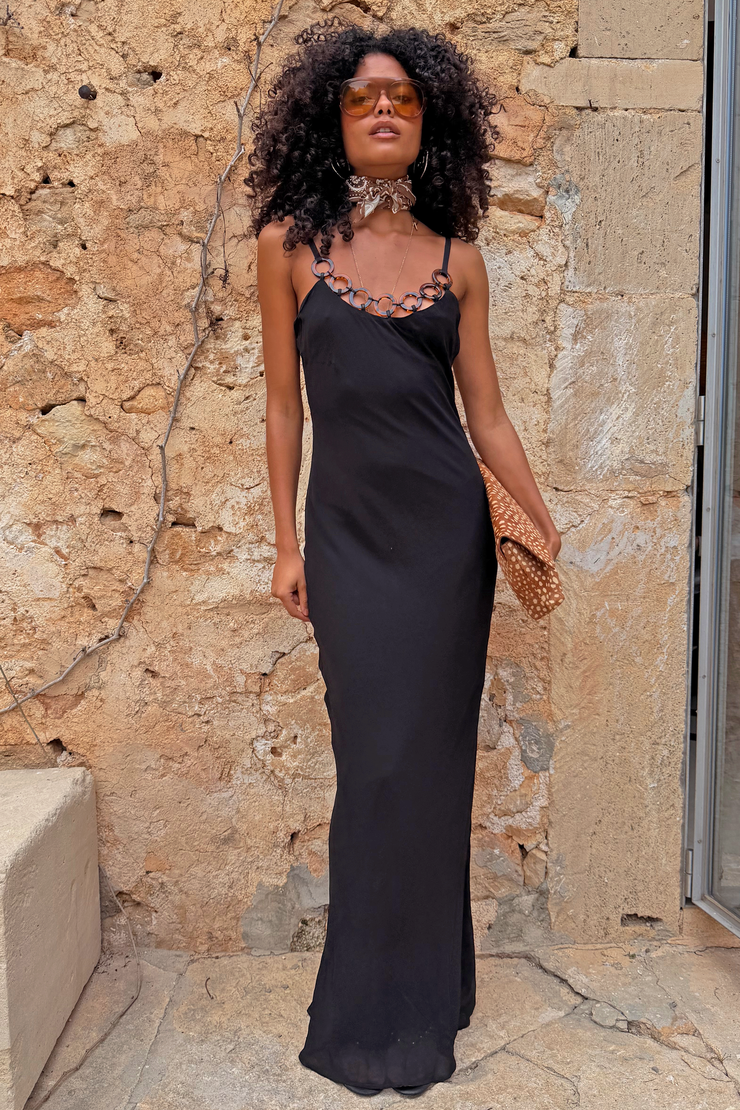 Black Sapna Dress with Ring Detail Petite