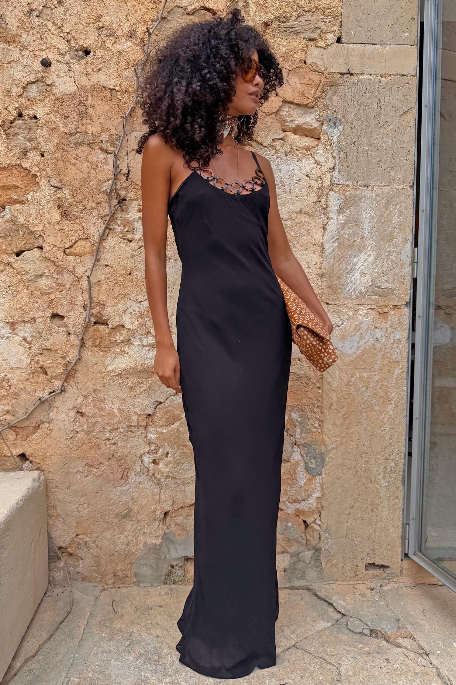 Black Sapna Dress with Ring Detail Petite